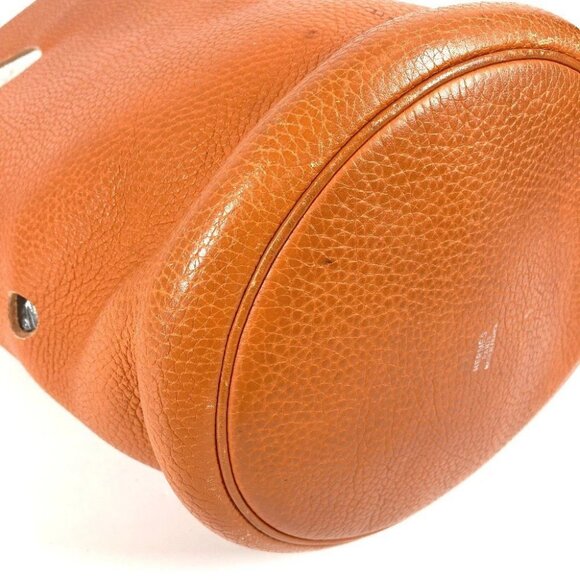 HERMES Shoulder bag Hand Bag Manjowar MM Taurillon Clemence Orange - Picture 3 of 15